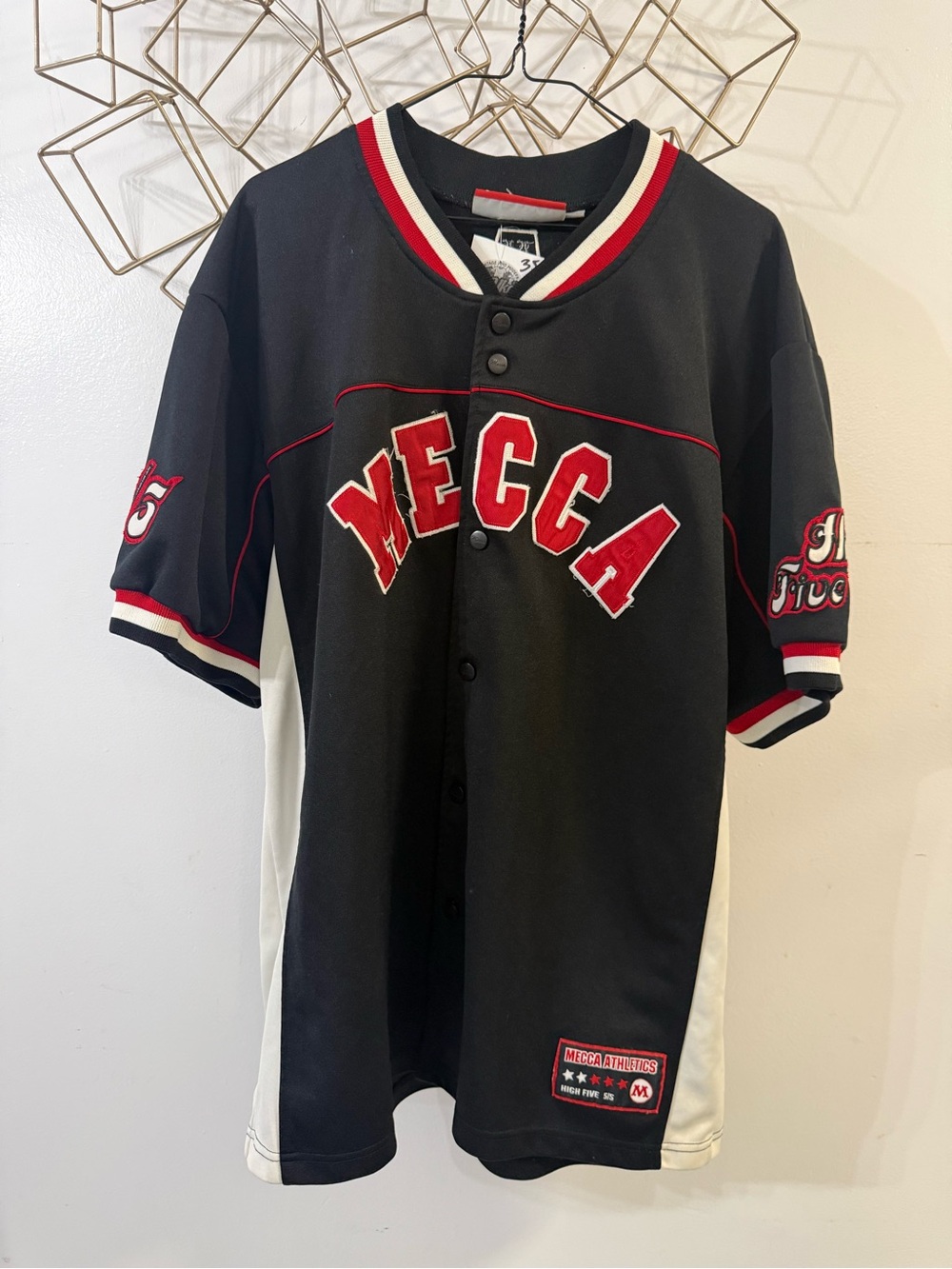 Men’s Mecca Black & White Athletic jersey
